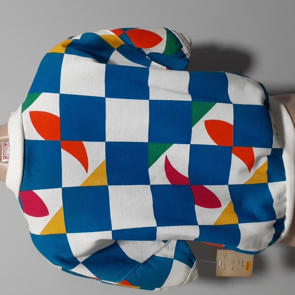 Pepsi 80s Women's Girls Neon Geometric Crop Top Costume Design Deadstock - Picture 10 of 11